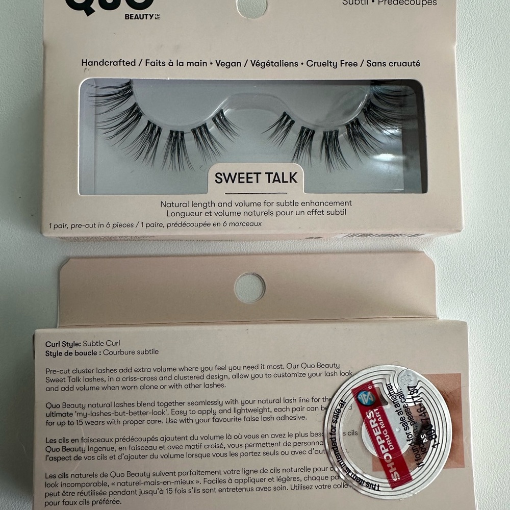 NWT Quo Beauty False Eyelashes Sweet Talk - 2 Boxes 👀